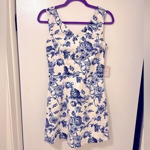 NWT Blu Pepper Chinoiserie Cocktail / Mini Dress w/ Cut-out Back